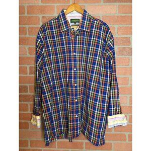 Inserch Icon 3XL Jacquard Cotton Long Sleeve Shirt Contrast Flip Cuffs Colorful